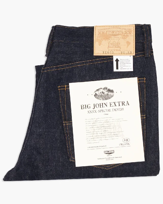 Big John XXXX-Extra XX002 Slim Straight Mens Jeans - 15.8oz Unsanforized Selvedge Denim Modern Men's Tech