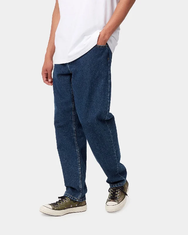 Carhartt WIP Newel Pant Relaxed Tapered Mens Jeans - Blue Stone Washed Cclassic Men's Tweed