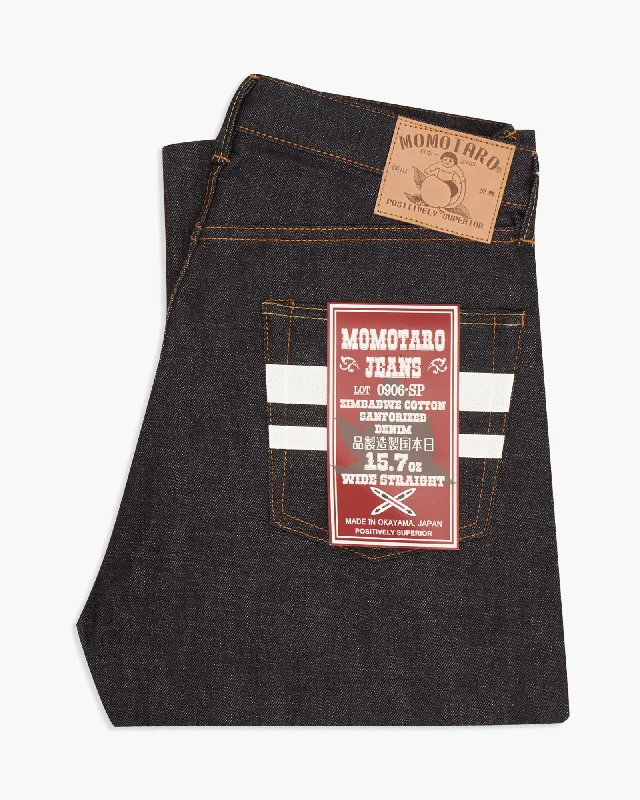 Momotaro 0906-SP Classic Straight Mens Jeans - 15.7oz Indigo Selvedge / GTB Stripe Masculine Men's 