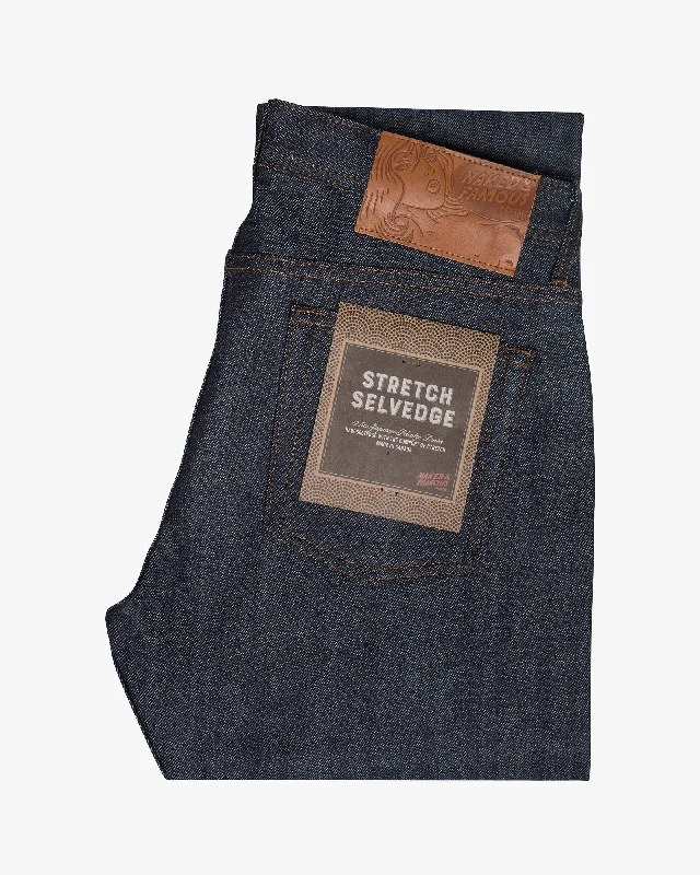 Naked & Famous Denim Weird Guy Regular Tapered Mens Jeans - Stretch Selvedge / Indigo Modern Men's Geometric