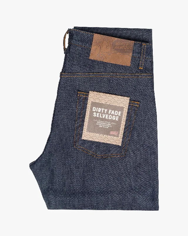 Naked & Famous Easy Guy Relaxed Tapered Mens Jeans - Dirty Fade Selvedge / Indigo Artistic Men's Hand