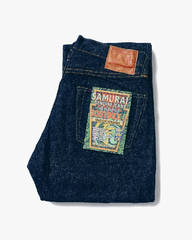 Samurai Jeans S0510XXII Regular Straight Otokogi 15oz Selvedge Jeans - Indigo Onewash Streetwear Style