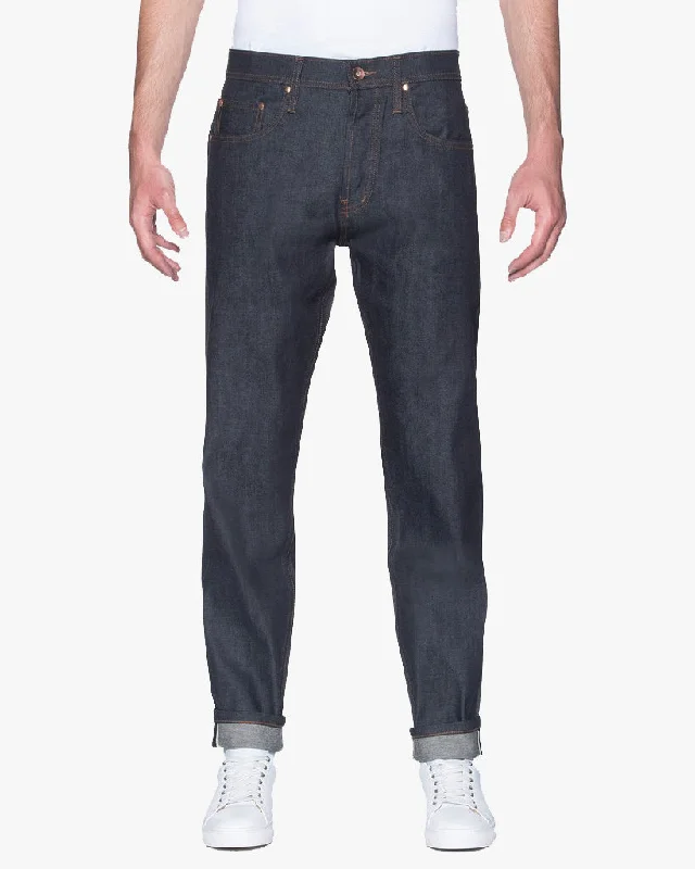 Unbranded UB622 Relaxed Tapered Mens Jeans - 11oz Indigo Stretch Selvedge Bohemian Men's Free